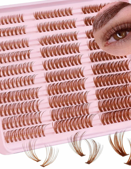 Load image into Gallery viewer, Losha Lash Clusters Wispy Brown D Curl 9-16mm 300pcs

