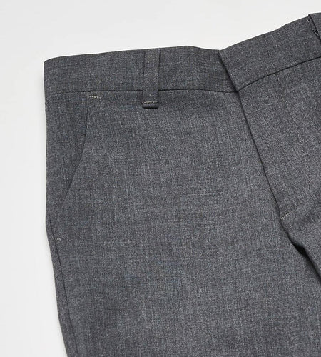 Calvin Klein Boys Flat-Front Bi-Stretch Pant Straight Leg Grey Heather Size 14
