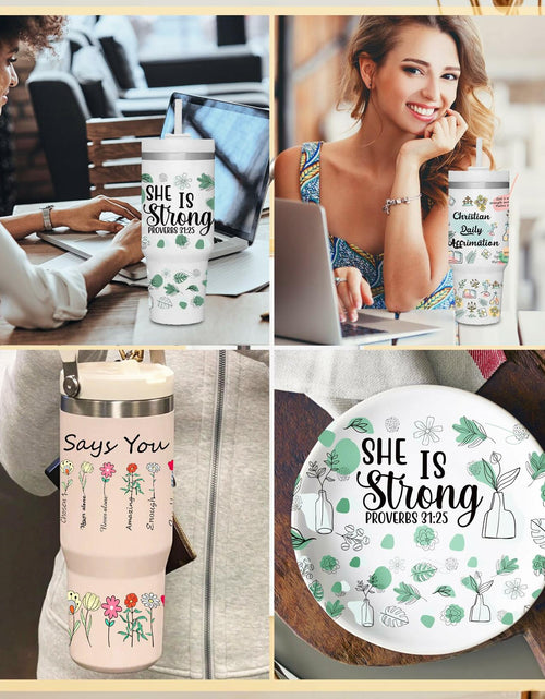 Load image into Gallery viewer, UV DTF Cup Wrap Transfer 6 Sheets Bible Verse Floral Waterproof 40oz Tumbler
