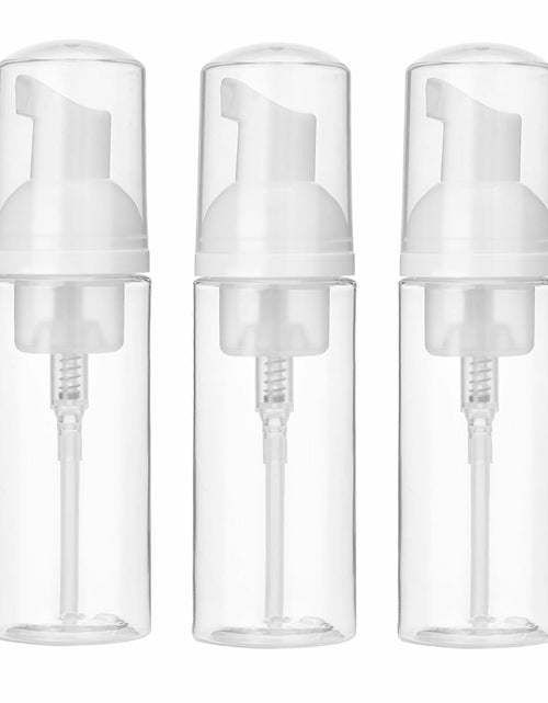 Load image into Gallery viewer, ZEYIYER 3PCS 1.7oz Foam Pump Bottle Travel Size 50ml Clear Dispenser
