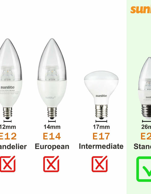 Load image into Gallery viewer, Sunlite LED A15 Refrigerator Bulb 6W 450 Lumens E26 Dimmable Frosted 5000K 1Pack
