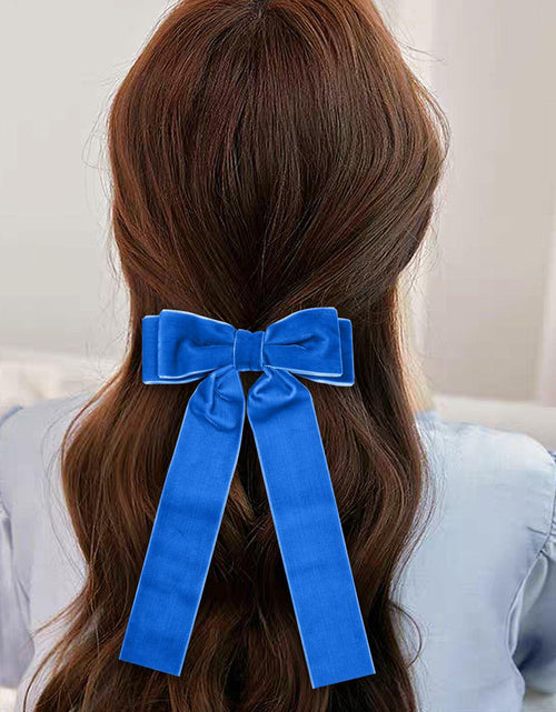 Load image into Gallery viewer, 6 Colors Velvet Bow Hair Ties Hair Styling Accessories for Women Girls
