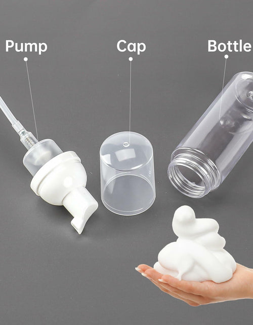 Load image into Gallery viewer, ZEYIYER 3PCS 1.7oz Foam Pump Bottle Travel Size 50ml Clear Dispenser
