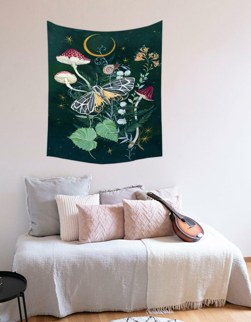 Load image into Gallery viewer, Umootek Night Jungle Tapestry Wall Hanging Darkgreen 37x29 in
