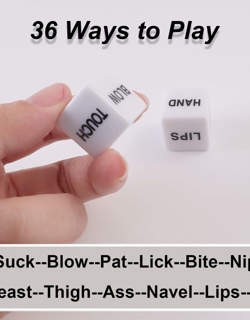Load image into Gallery viewer, Romantic Naughty Dice Set Couples Game 36 Ways to Play White Anniversary Gift
