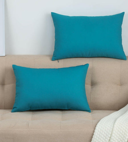 TangDepot Cotton Solid Throw Pillow Cover Coffee 12x18 1 Count