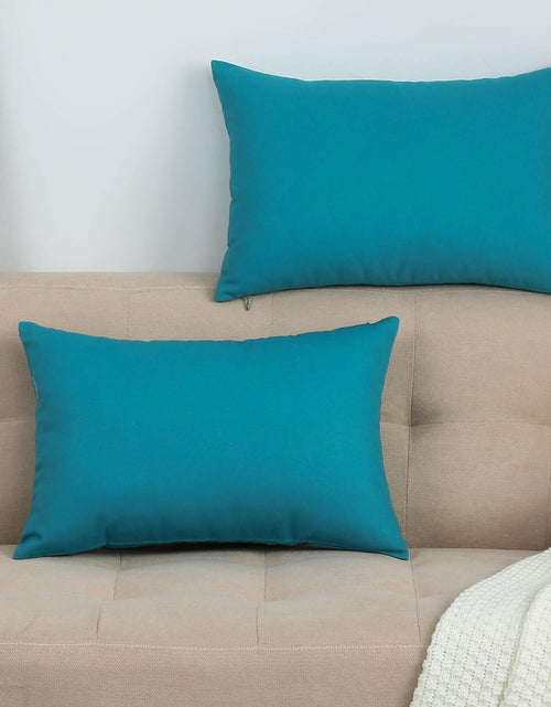 Load image into Gallery viewer, TangDepot Cotton Solid Throw Pillow Cover Coffee 12x18 1 Count
