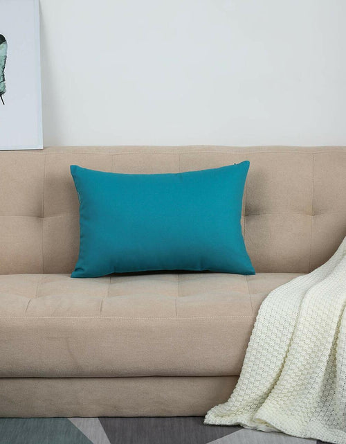 Load image into Gallery viewer, TangDepot Cotton Solid Throw Pillow Cover Coffee 12x18 1 Count
