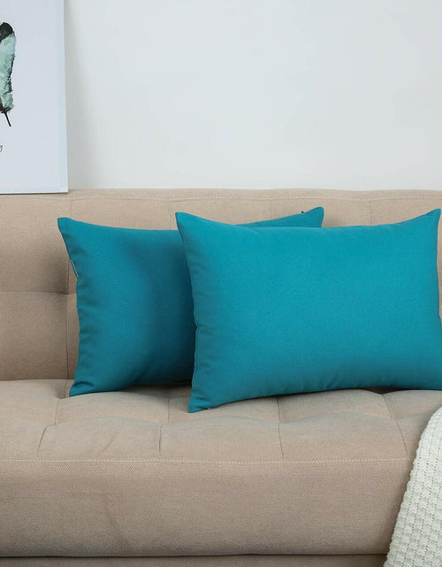 Load image into Gallery viewer, TangDepot Cotton Solid Throw Pillow Cover Coffee 12x18 1 Count
