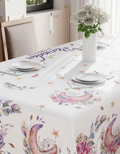 Load image into Gallery viewer, BOTB LIHM Eid Al-Fitr Ramadan Kareem Round Tablecloth 60x60 Inch Washable

