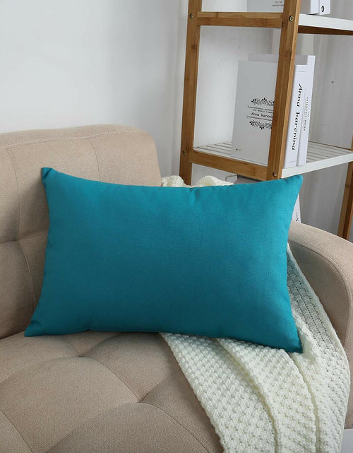 Load image into Gallery viewer, TangDepot Cotton Solid Throw Pillow Cover Coffee 12x18 1 Count
