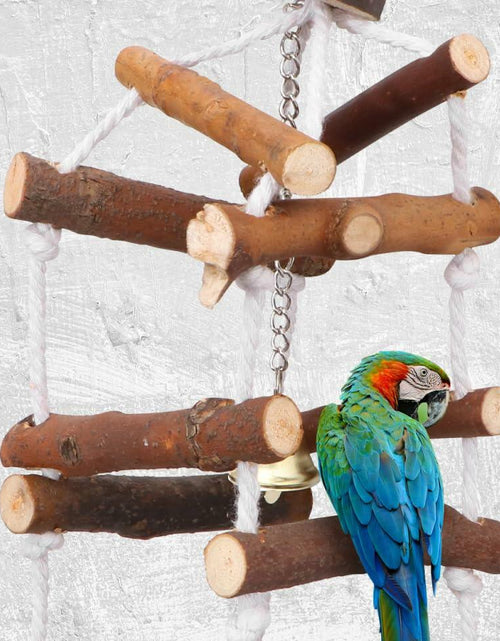 Load image into Gallery viewer, balacoo Wooden Bird Swing Perch Stand for Parakeets Conures Lovebirds
