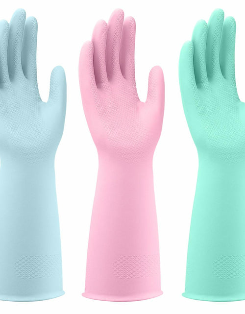 Load image into Gallery viewer, FCTTD Rubber Cleaning Gloves 6 Pairs Small Multicolor Kitchen Dishwashing
