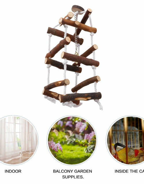 Load image into Gallery viewer, balacoo Wooden Bird Swing Perch Stand for Parakeets Conures Lovebirds
