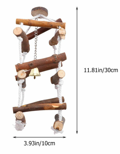 Load image into Gallery viewer, balacoo Wooden Bird Swing Perch Stand for Parakeets Conures Lovebirds
