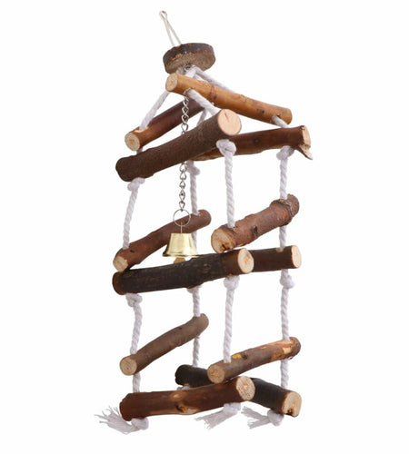balacoo Wooden Bird Swing Perch Stand for Parakeets Conures Lovebirds
