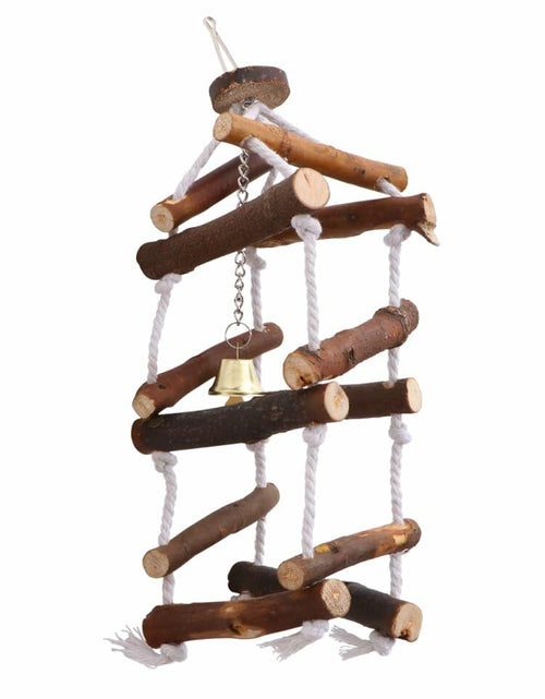 Load image into Gallery viewer, balacoo Wooden Bird Swing Perch Stand for Parakeets Conures Lovebirds
