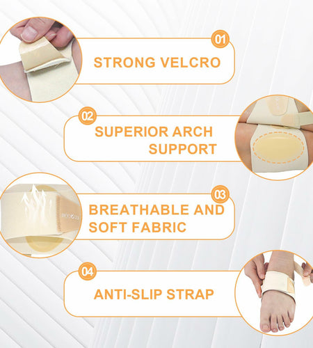 BIGGCOOL Arch Support Bands Adjustable for Flat Feet Pain Relief Compression