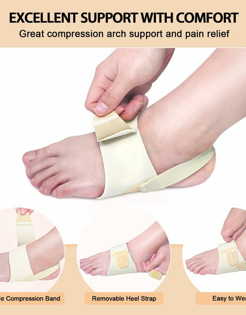 Load image into Gallery viewer, BIGGCOOL Arch Support Bands Adjustable for Flat Feet Pain Relief Compression
