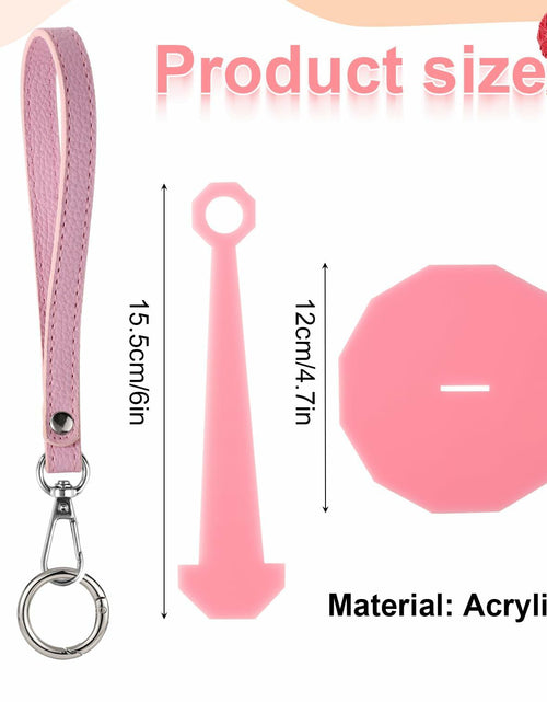 Load image into Gallery viewer, Portable Wrist Yarn Holder Leather Strap Yarn Spinner Organizer Pink
