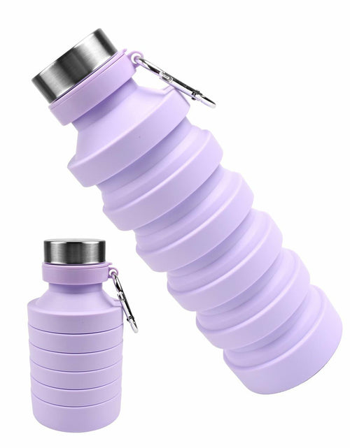 Load image into Gallery viewer, Mitour Collapsible Water Bottle 27oz BPA Free Silicone Foldable Leakproof
