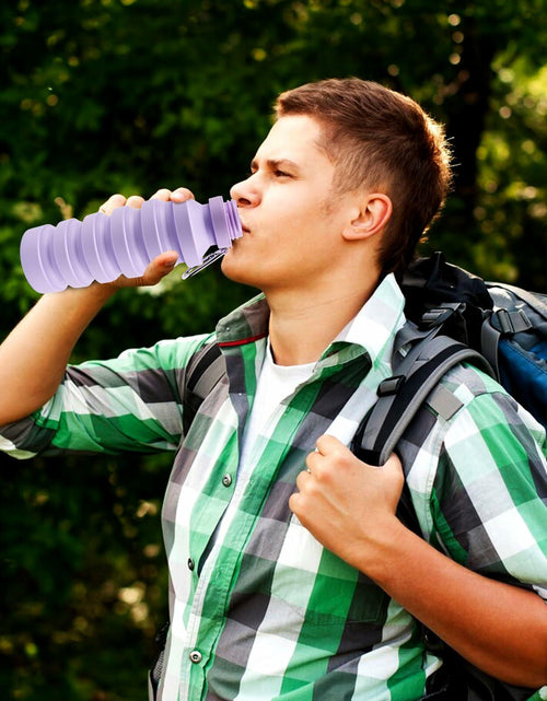 Load image into Gallery viewer, Mitour Collapsible Water Bottle 27oz BPA Free Silicone Foldable Leakproof
