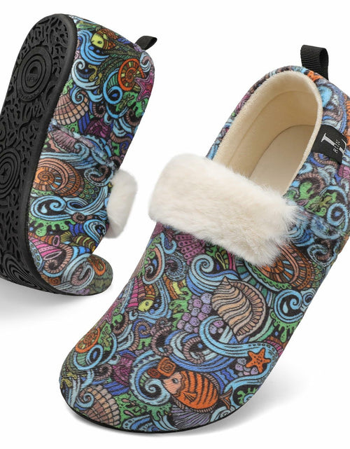 Load image into Gallery viewer, L-RUN Mens Slippers Soft Lightweight Slip-On Indoor Shoes Blue XL US
