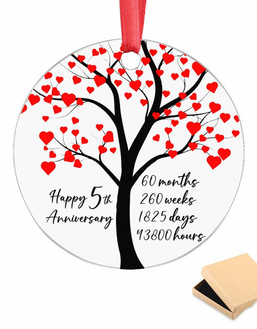 Load image into Gallery viewer, Fipsieneml 5th Anniversary Acrylic Ornament 5 Year Couples HL-AC-12
