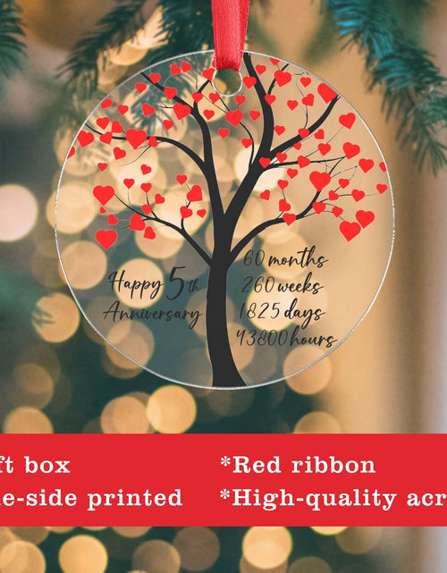 Load image into Gallery viewer, Fipsieneml 5th Anniversary Acrylic Ornament 5 Year Couples HL-AC-12
