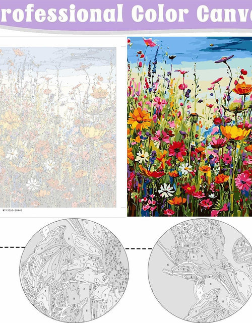 Load image into Gallery viewer, [Like New] Eiazuiks Paint by Number Kit Wild Flower 12x16 with Frame &amp; Brushes
