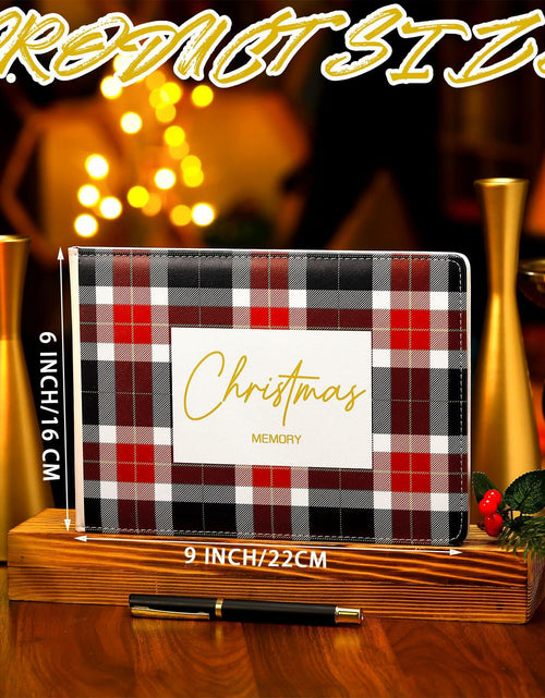 Load image into Gallery viewer, Frienda Leather Christmas Memory Book Scrapbook Album 9x6 White 144 Pages

