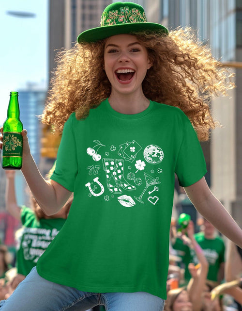 Load image into Gallery viewer, JMHACHY Women's St. Patrick's Shamrock T-Shirt Green Size S
