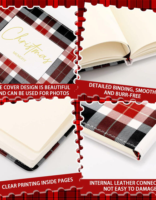 Load image into Gallery viewer, Frienda Leather Christmas Memory Book Scrapbook Album 9x6 White 144 Pages
