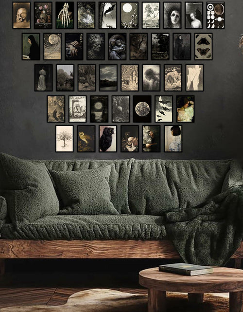 Load image into Gallery viewer, Lucky Numen Goth Posters Wall Art Vintage Aesthetic Black 40PCS
