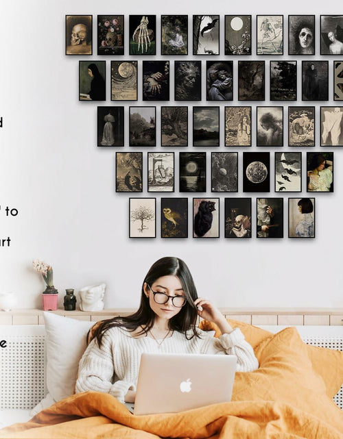 Load image into Gallery viewer, Lucky Numen Goth Posters Wall Art Vintage Aesthetic Black 40PCS

