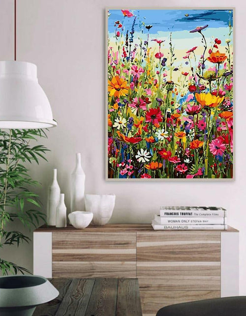 Load image into Gallery viewer, [Like New] Eiazuiks Paint by Number Kit Wild Flower 12x16 with Frame &amp; Brushes
