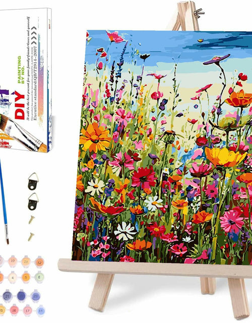 Load image into Gallery viewer, [Like New] Eiazuiks Paint by Number Kit Wild Flower 12x16 with Frame &amp; Brushes
