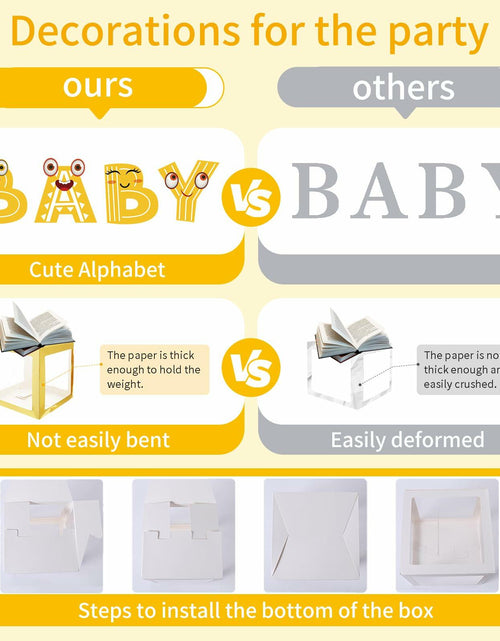 Load image into Gallery viewer, [Like New] Onteftshop Baby Boxes Letters Party Decorations Transparent Gold 4pcs
