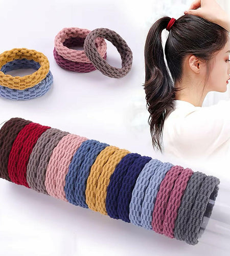 XXFBJNMD 20 pcs Strong Elastic Non-marking Thick Rubber Hair Bands Rope