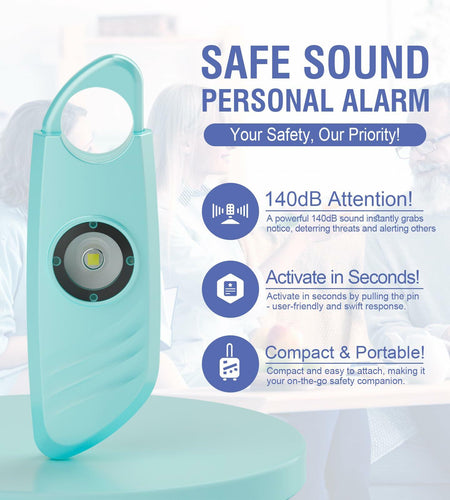 [Like New] Safe Sound Personal Alarm 2 Pack 140db Siren Strobe Light Key Chain