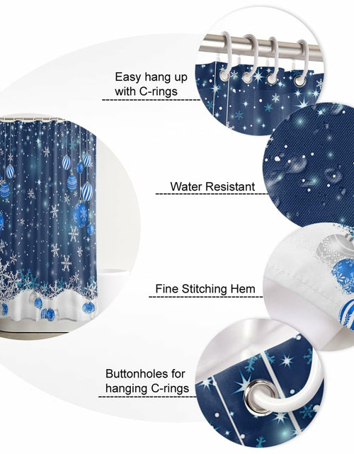 Load image into Gallery viewer, Christmas Gingerbread Man Shower Curtain Waterproof 72x72 Xmas Holiday Decor
