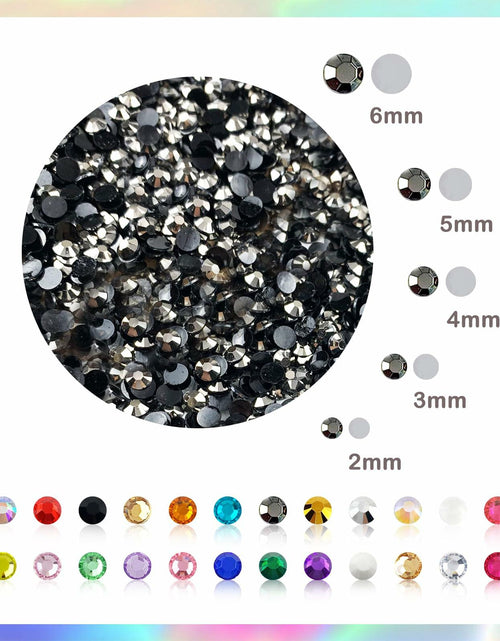 Load image into Gallery viewer, CLRDIVA 5mm Transparent Purple AB Resin Rhinestones Flatback Craft Gems
