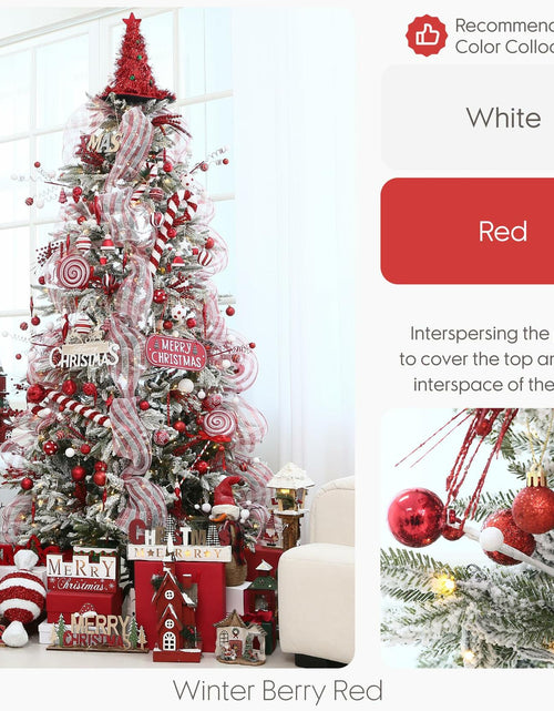 Load image into Gallery viewer, Sea Team Christmas Tree Branches Ornaments Twigs 15-Inch Champagne White 6-Pack
