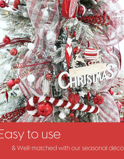 Load image into Gallery viewer, Sea Team Christmas Tree Branches Ornaments Twigs 15-Inch Champagne White 6-Pack

