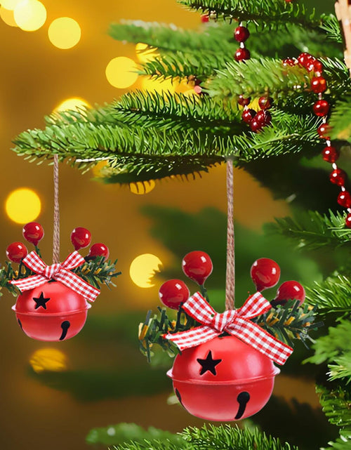 Load image into Gallery viewer, 18 PCS Christmas Jingle Bells Ornaments Red White Green Tree Decor
