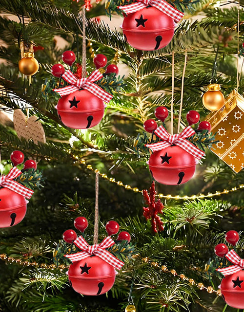 Load image into Gallery viewer, 18 PCS Christmas Jingle Bells Ornaments Red White Green Tree Decor
