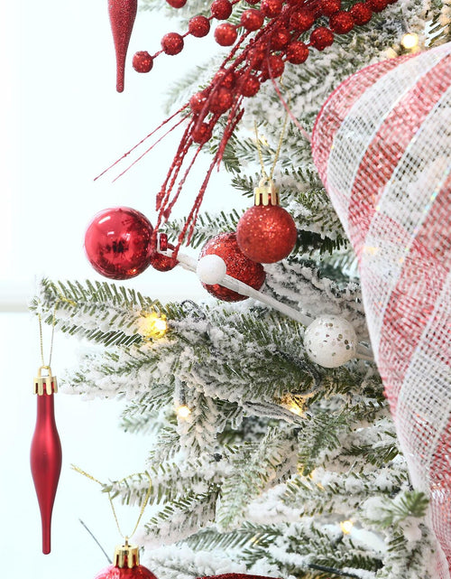 Load image into Gallery viewer, Sea Team Christmas Tree Branches Ornaments Twigs 15-Inch Champagne White 6-Pack
