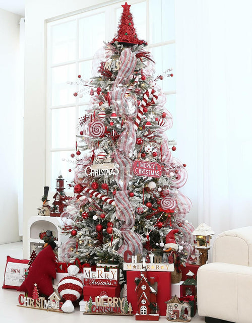 Load image into Gallery viewer, Sea Team Christmas Tree Branches Ornaments Twigs 15-Inch Champagne White 6-Pack
