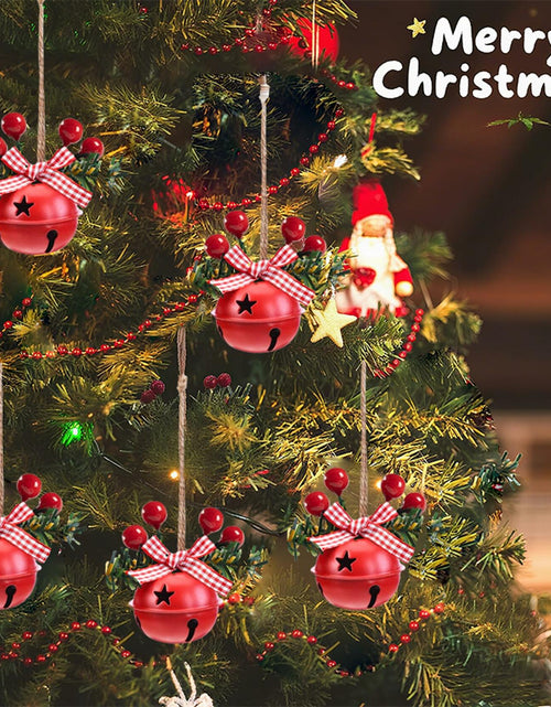 Load image into Gallery viewer, 18 PCS Christmas Jingle Bells Ornaments Red White Green Tree Decor
