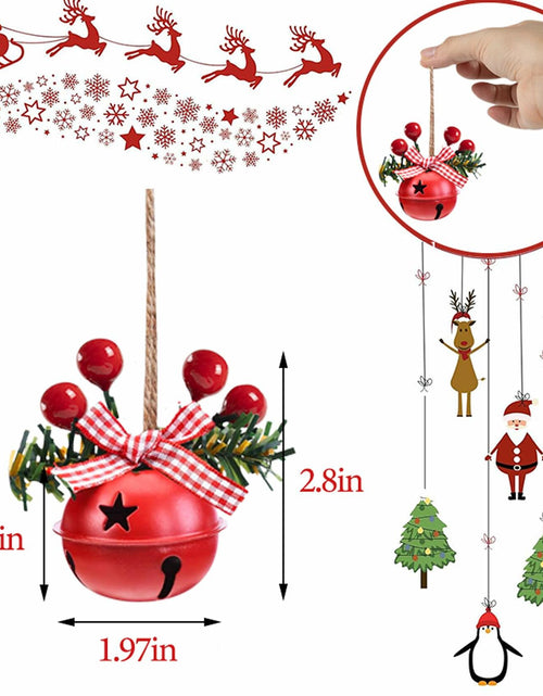 Load image into Gallery viewer, 18 PCS Christmas Jingle Bells Ornaments Red White Green Tree Decor
